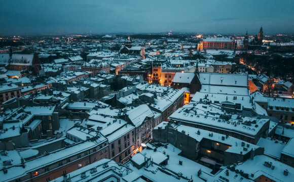 A na Brackiej padał śnieg