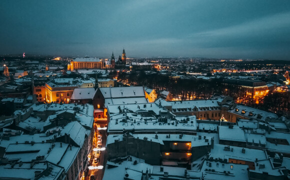 A na Brackiej padał śnieg